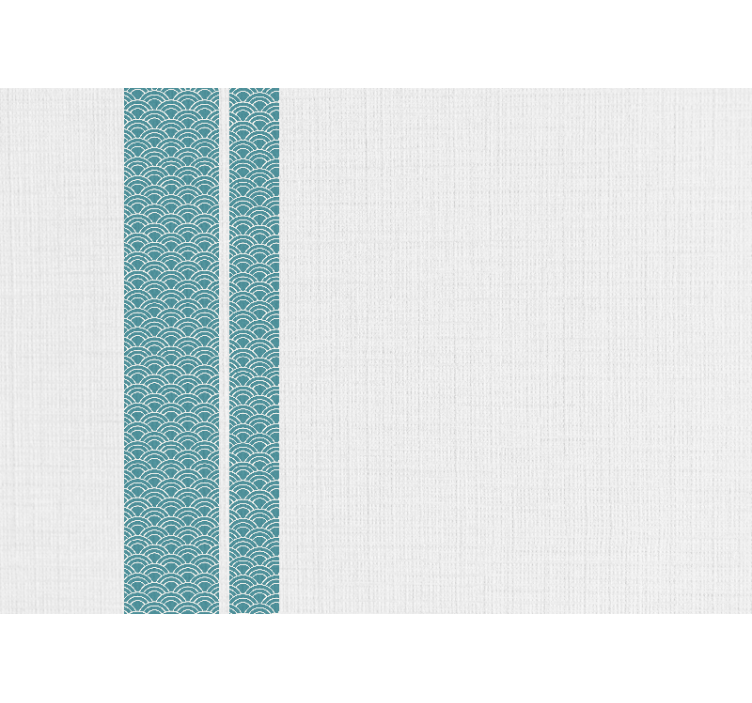 "Japandi" minimalistic blue stripes wall mural - TenStickers