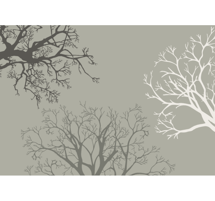 Graceful Branches Arrangement wall mural trees - TenStickers