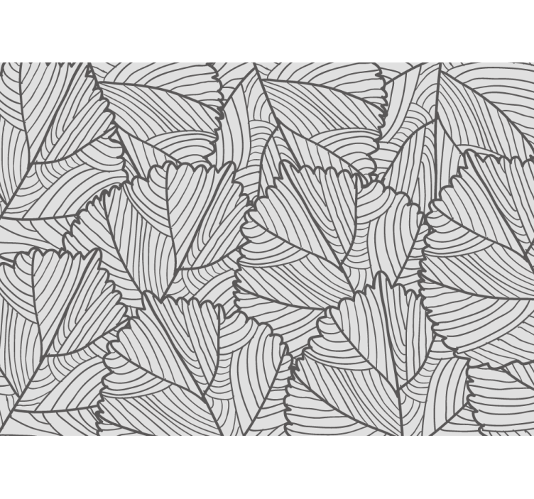 Texture wall mural leaf pattern design - TenStickers
