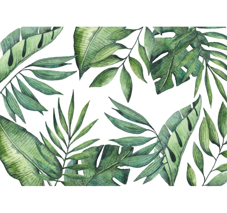 Wall mural nature lush leafy patterns - TenStickers