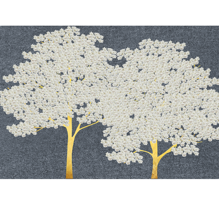 Wall mural trees elegant tree silhouettes - TenStickers