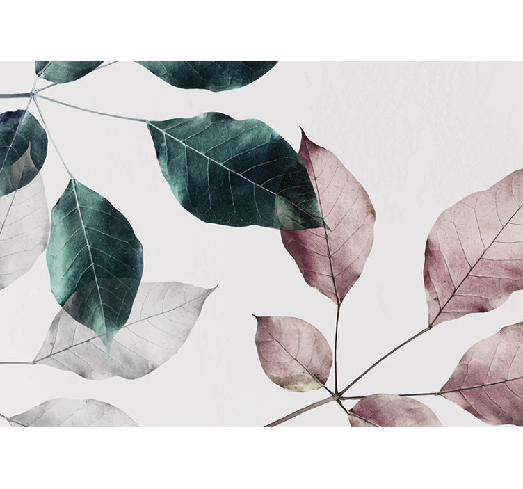 Wall mural nature elegant leaf design - TenStickers