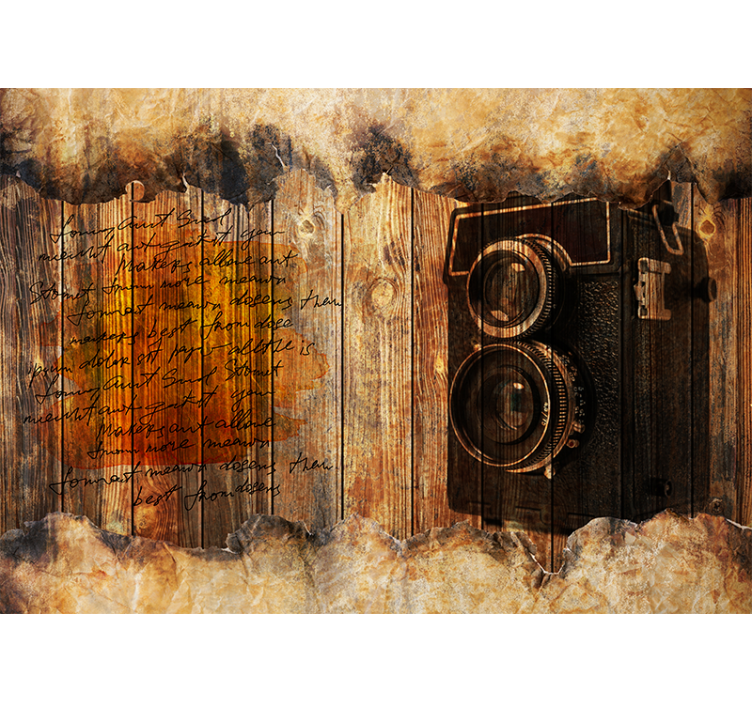 Art wall mural vintage camera aesthetic - TenStickers