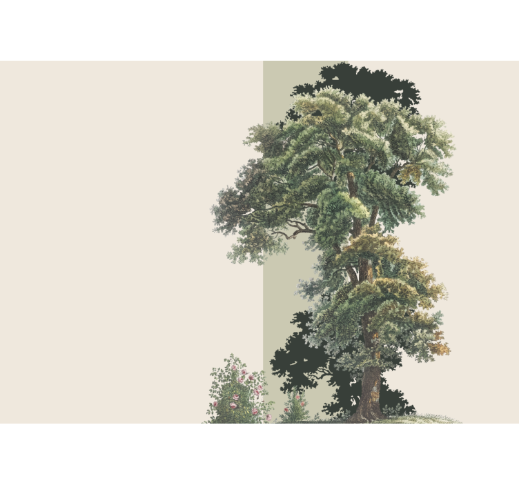 Wall mural nature colorful leafy landscape - TenStickers