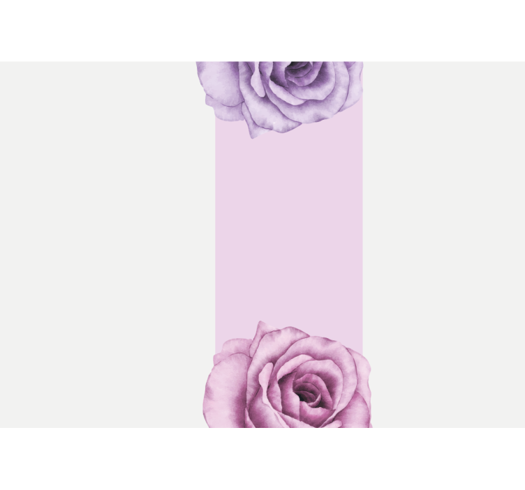 Flower wall mural purple rose design - TenStickers