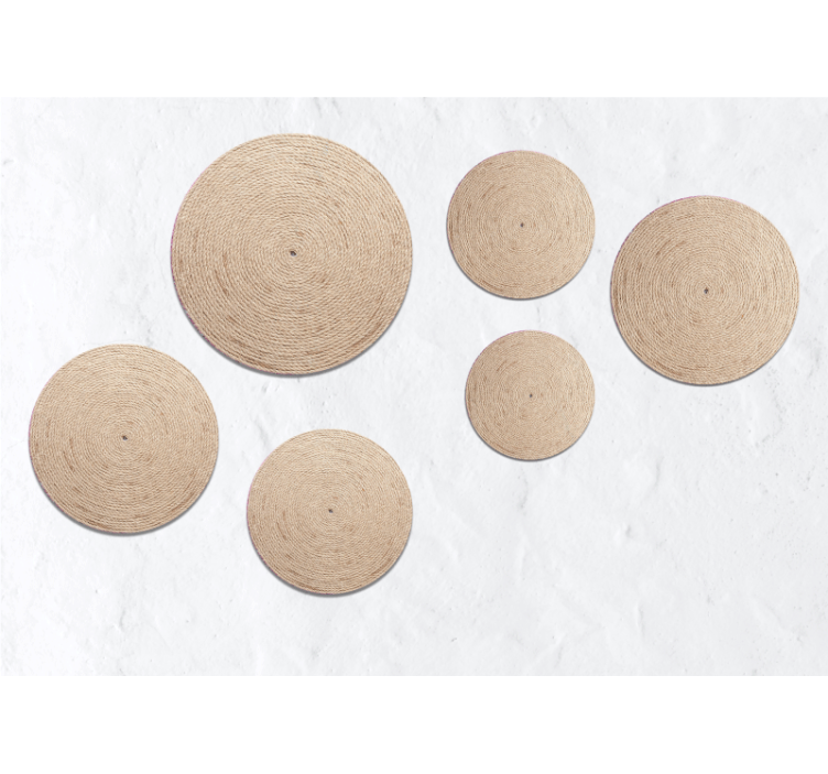 Texture wall mural natural circle designs - TenStickers