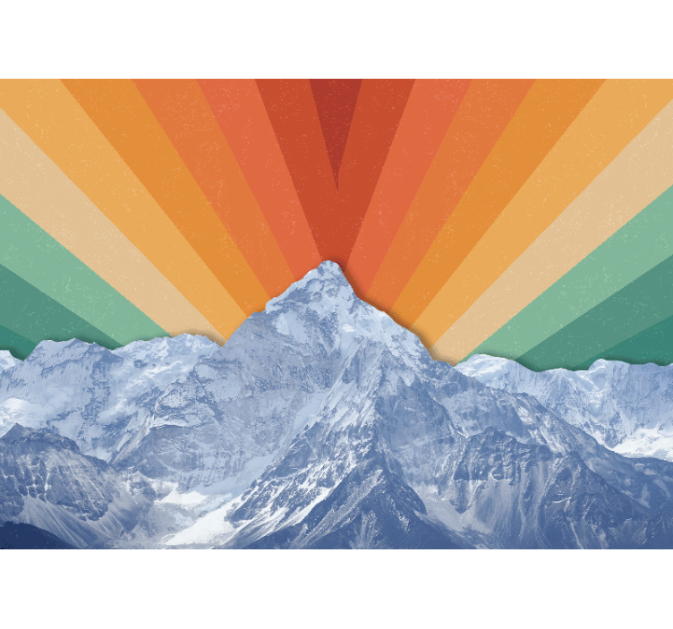 Wall mural mountain sunrise mountain peaks - TenStickers