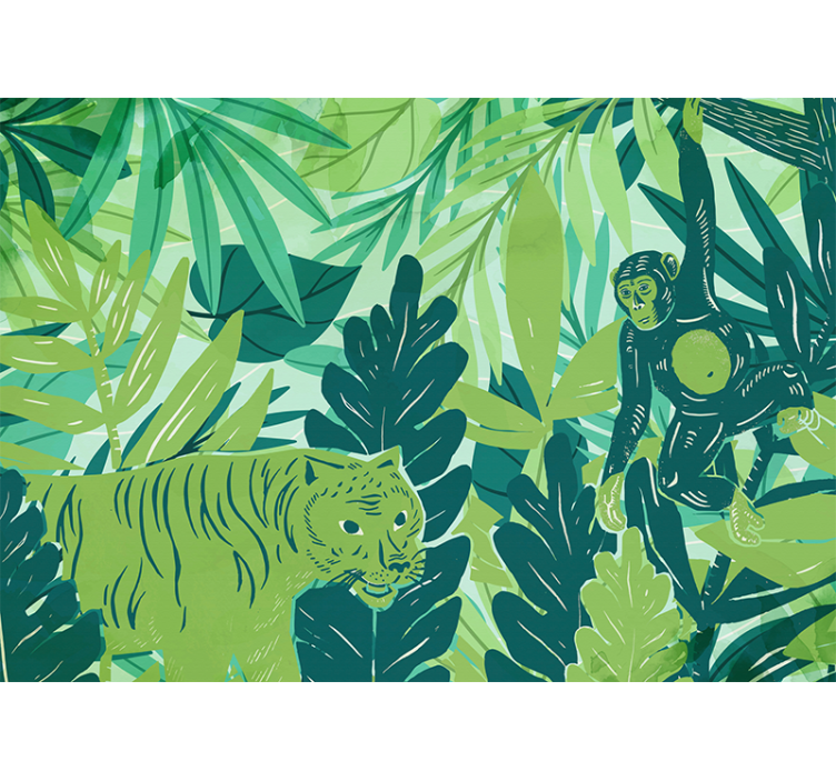 Maximalist Bohemian Jungle wall mural - TenStickers