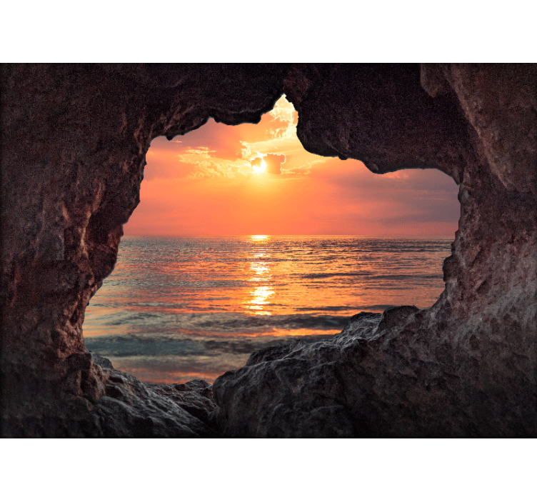 Landscape wall mural ocean sunset view - TenStickers