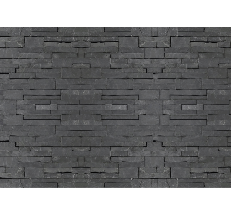 Negras ladrillos brick wall mural - TenStickers