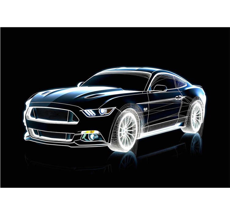 hologram deportive car Teenage wall murals - TenStickers