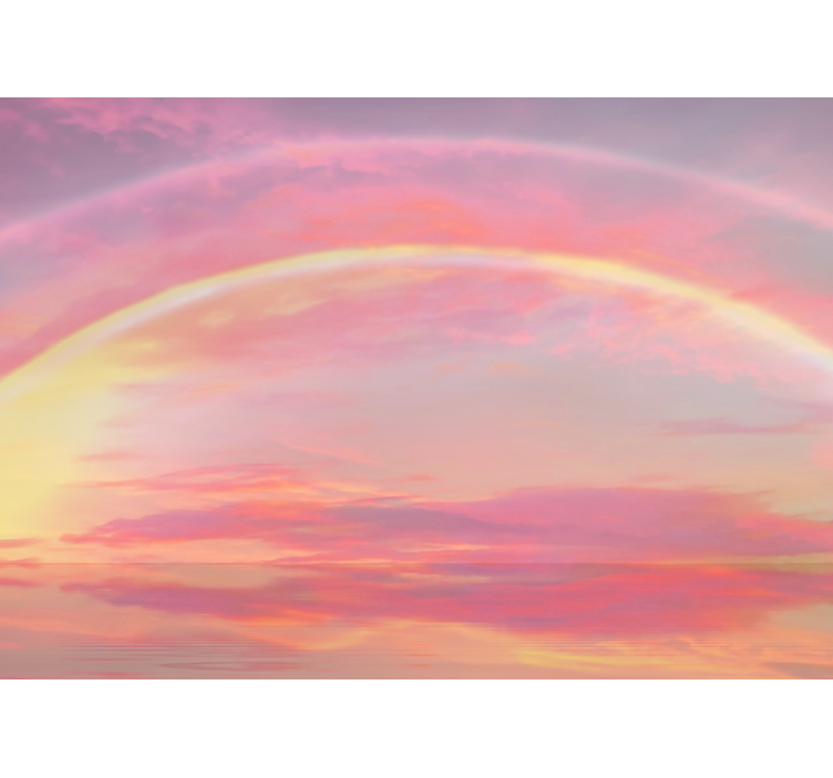 pink sky with rainbow Kids wall murals - TenStickers