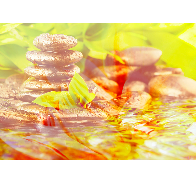 Harmony Stone Stack zen wall mural - TenStickers