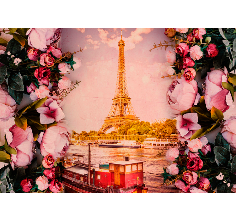 Parisian Floral Elegance paris wall mural - TenStickers