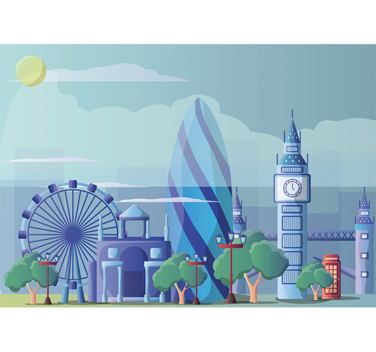 London Nursery Illustration wall mural london - TenStickers