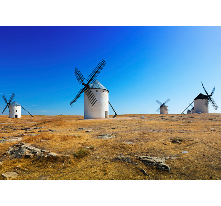 Windmill Landscape landscape wall mural - TenStickers