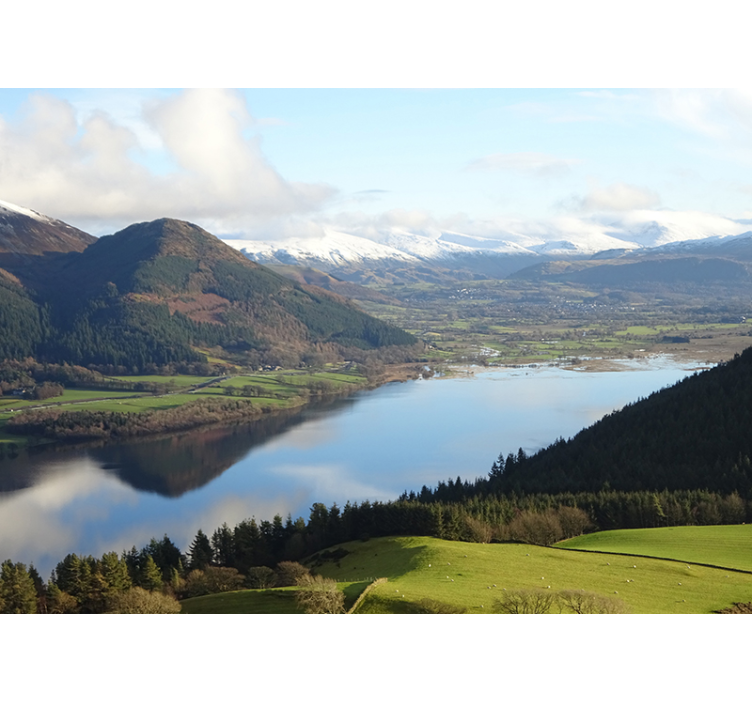 Serene Lake Vista lake wall mural - TenStickers