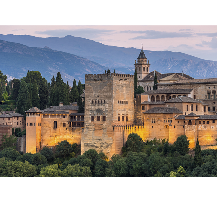 Historic Fortress Panorama city wall mural - TenStickers