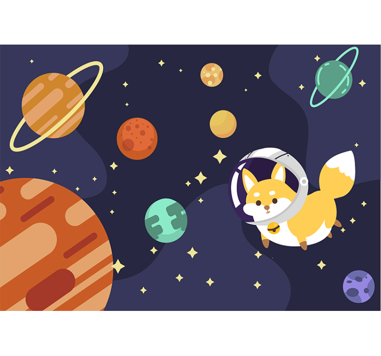 Space Exploration childrens wall mural - TenStickers