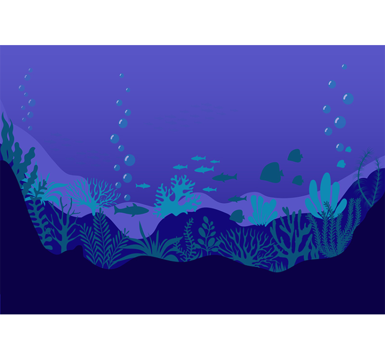 Underwater Life childrens wall mural - TenStickers
