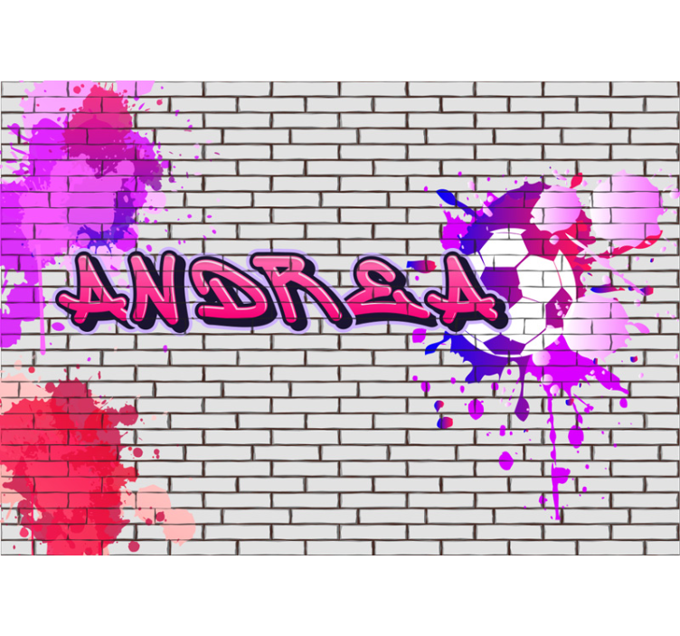 Pink Name graffiti wall mural - TenStickers