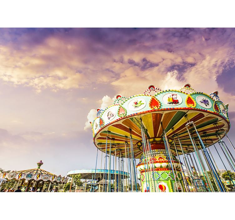 Carousel Reverie wall mural fantasy - TenStickers