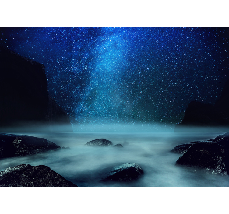 Starry Night Seascape landscape wall mural - TenStickers