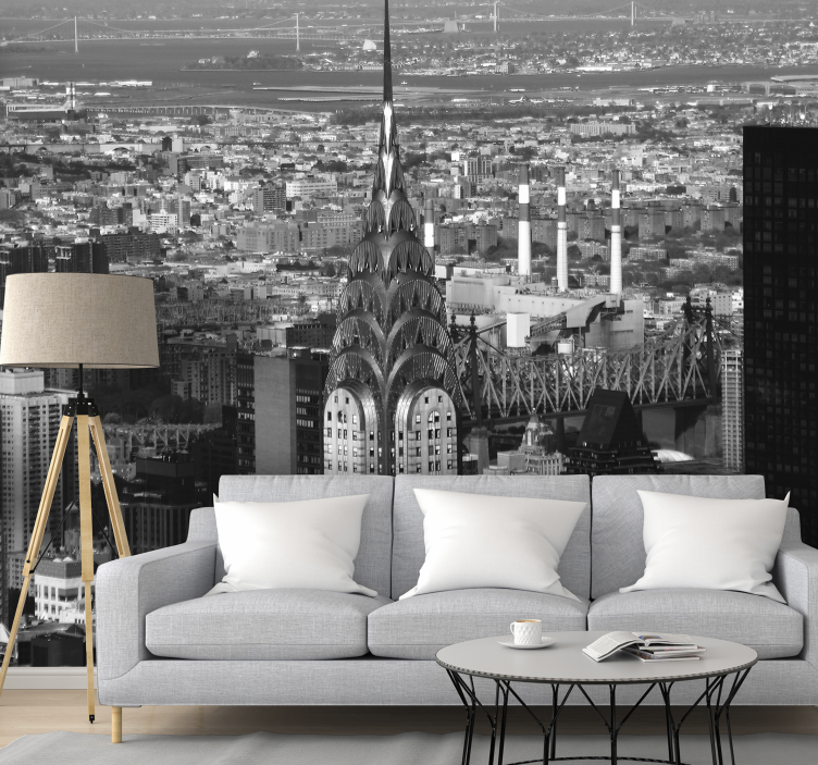 Chrysler Building Skyline wall mural new york - TenStickers