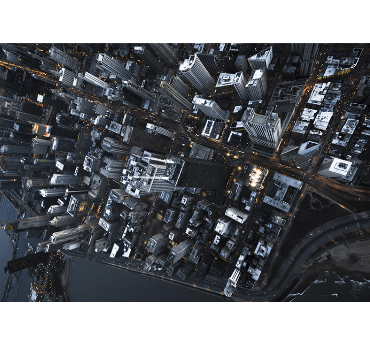 Eye view of high rise building wall mural - TenStickers