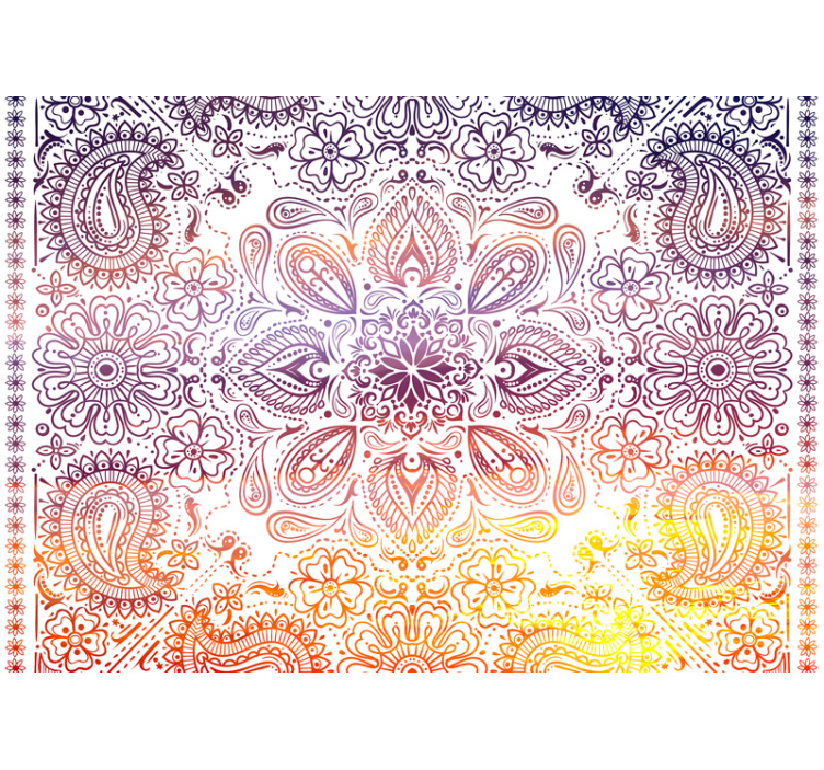 Mandala wall mural intricate floral design - TenStickers