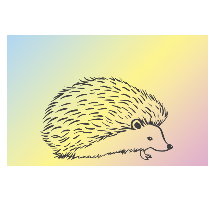 Hedgehog Design animals wall mural - TenStickers