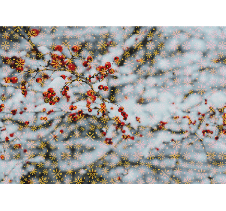 Christmas wall mural festive winter scenes - TenStickers