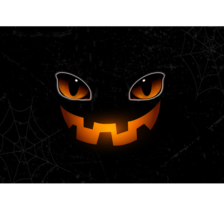 Spooky Pumpkin Eyes wall mural halloween - TenStickers