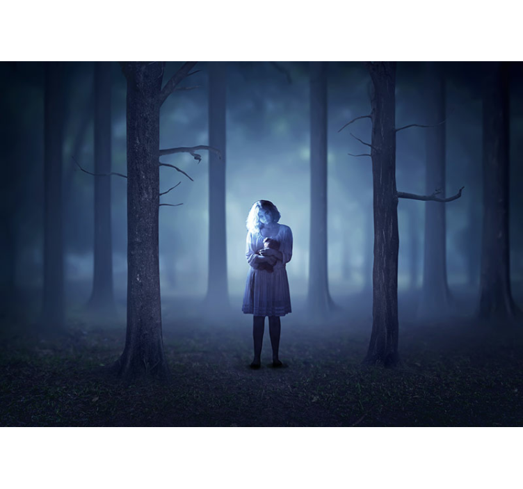 Wall mural fantasy girl in the mist - TenStickers