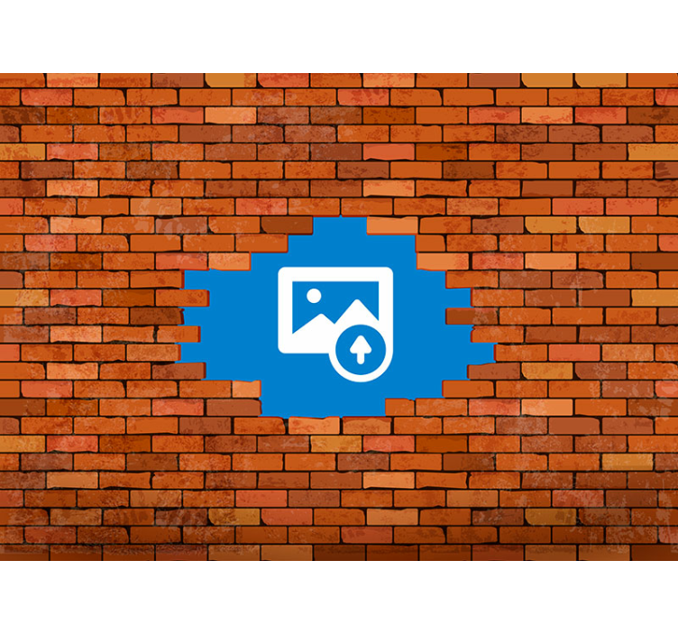 bricks frame with personalised photo  wall mural - TenStickers