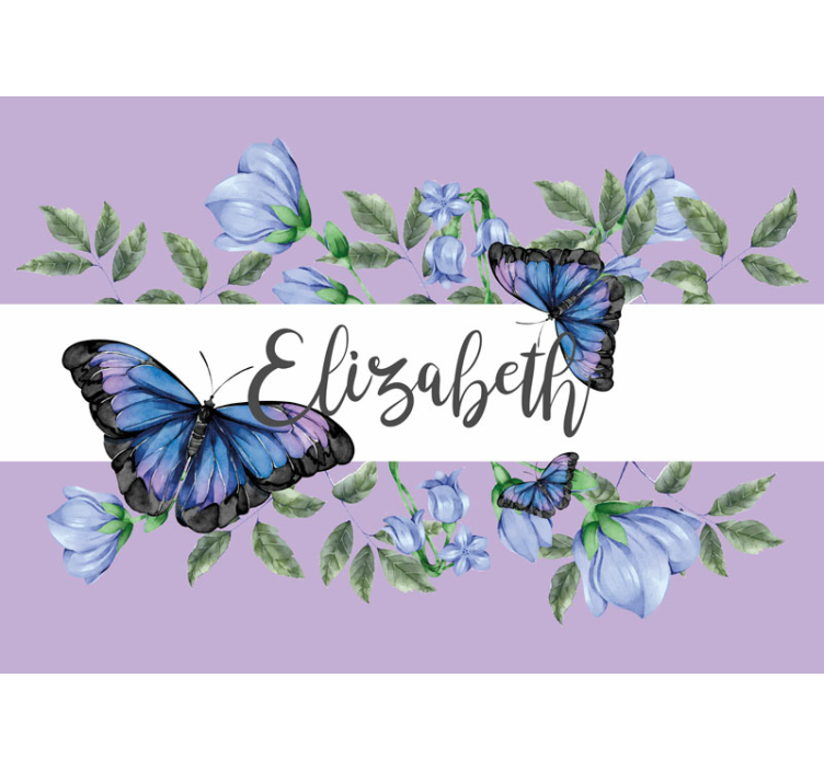 Butterflies and Blooms flower wall mural - TenStickers