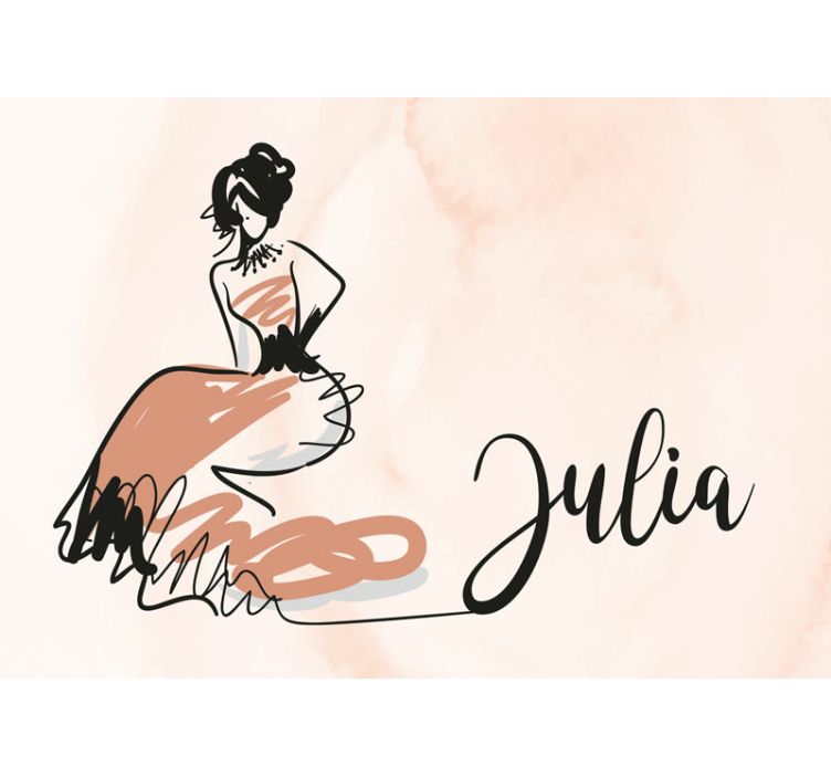 Art wall mural elegant fashion illustration - TenStickers