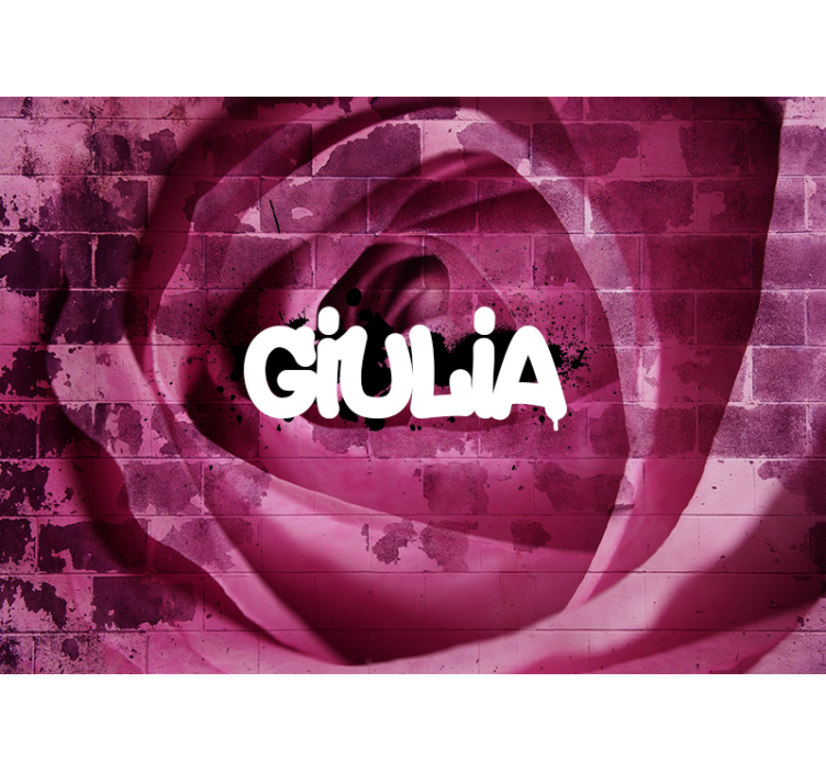 Custom Rose Design flower wall mural - TenStickers