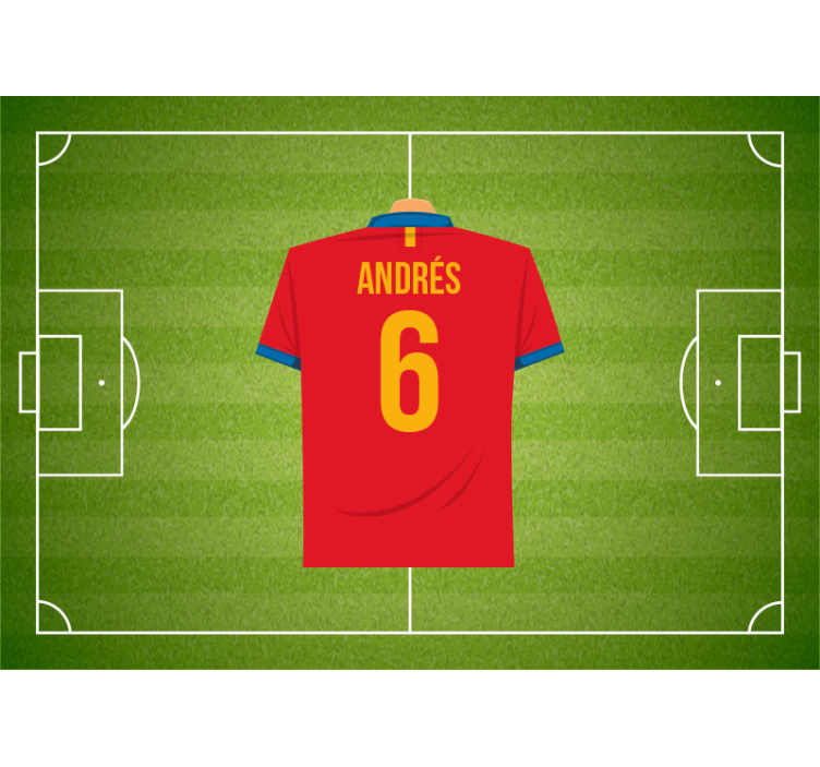 Personalized wall mural soccer jersey design - TenStickers