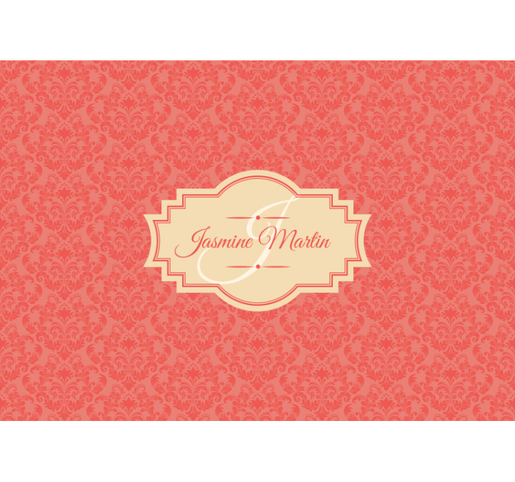 Elegant Name Design personalized wall mural - TenStickers