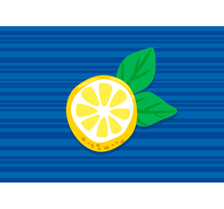 Lemon Slice Art flower wall mural - TenStickers