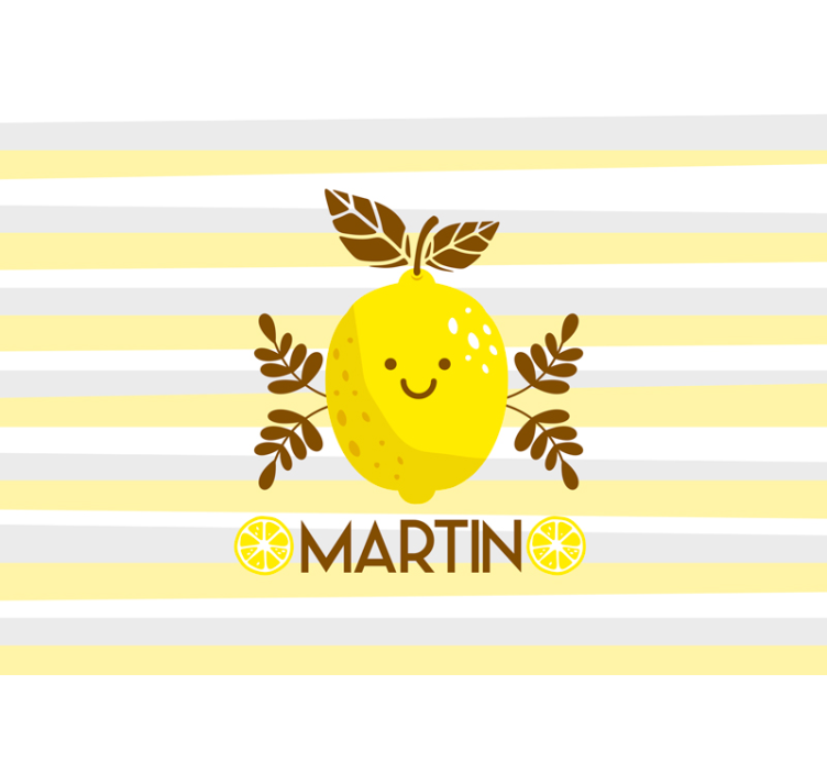 Childrens wall mural smiling lemon decoration - TenStickers