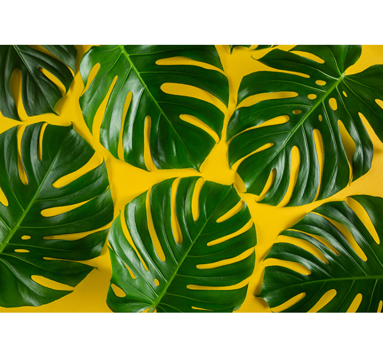 Lush Greenery Pattern wall mural nature - TenStickers