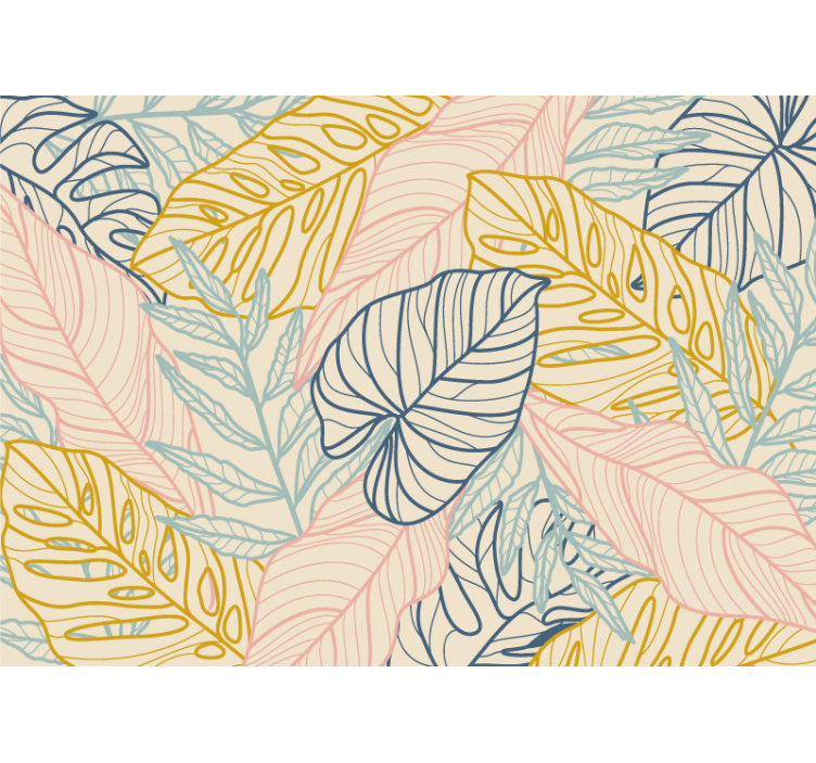 Wall mural nature exotic leaf designs - TenStickers