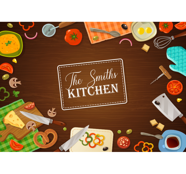 Warm Culinary Vibes wall mural kitchen - TenStickers