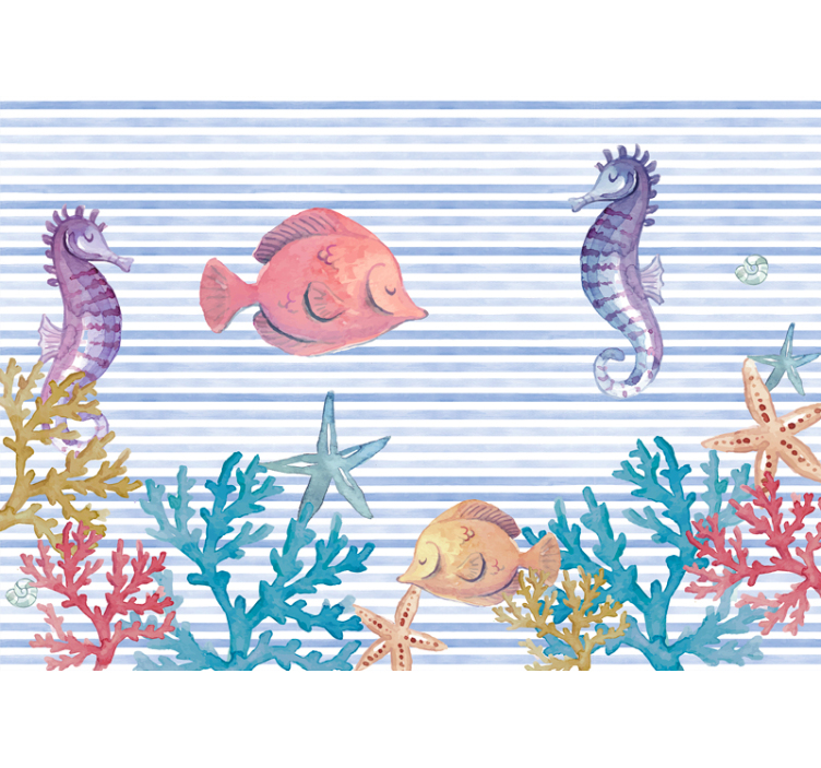 Sea Life kids bedroom wall mural - TenStickers