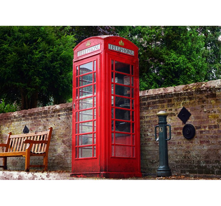 Classic Phone Booth wall mural london - TenStickers