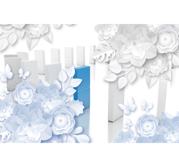 Flower wall mural elegant blossom arrangement - TenStickers