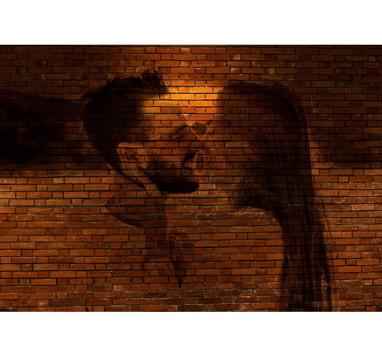 Romantic wall mural couple embrace - TenStickers