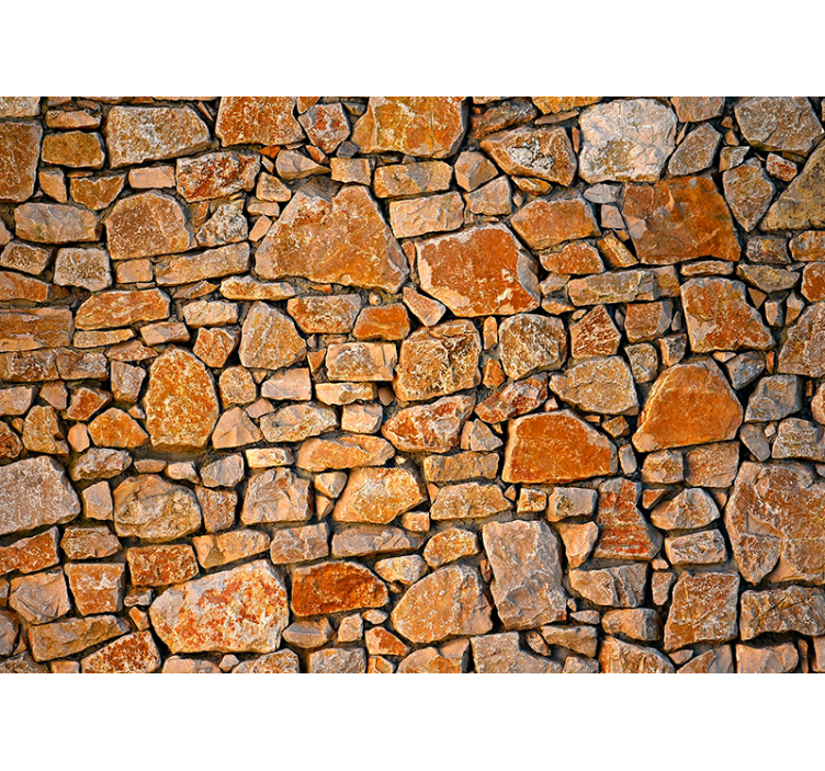 Stone pattern wall mural stone wall mural - TenStickers